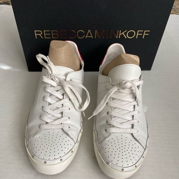 EUC Rebecca Minkoff Leather sneakers. Size 9.5 Original Box - Picture 1 of 16